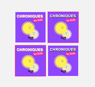 Chroniques by Sun affiche branding design flat interface logo miniature podcast typography ui ux