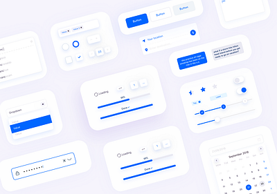 Components Library app app design brand branding clean clean ui component concept design icon ios symbol ui ui design uidesign uiux ux web website white