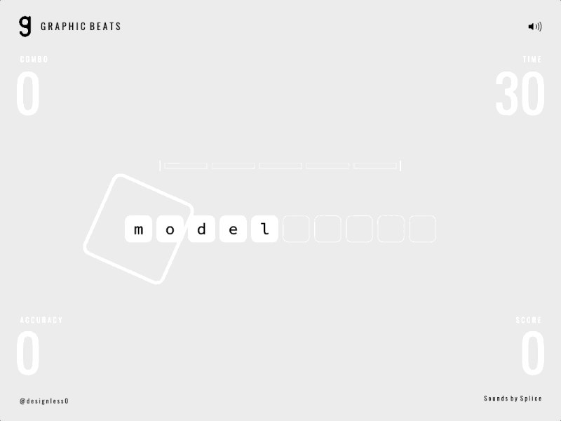 GRAPHIC BEATS - TYPING GAME game javascript processing