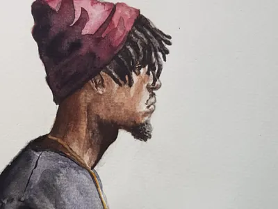 Little brother illustration portrait sketch watercolor watercolour