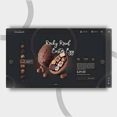 Ecommerce Concept for Hotel Chocolat design drakui easter ecommerce ui uidesign uiux ux webdesign webpage