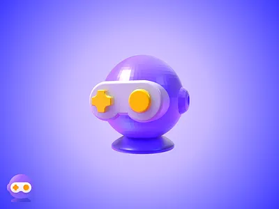 3D icon design c4d game icon purple ui 品牌 设计