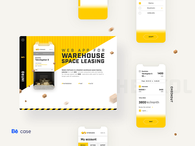 Storages - Behance case study app behance brand branding calendar case study checkout forms leasing logistics logo marketing mobile mobile app navigation storage ui design warehouses