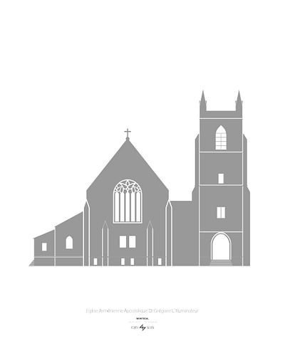 Cathedral Saint Gregory The Illuminator in Montreal armenia cathedral dribbble graphicdesign illustration masis saint gregory the illuminator sketch vector yerevan հայաստան