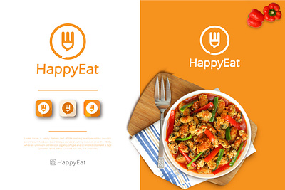 flat logo design app branding business clean design flat food food and drink food app food delivery food delivery app icon identity logo