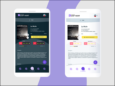 Cap Vert app app design cinema dark ui design france graphic design light ui ui