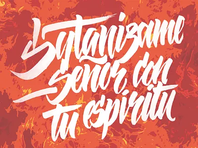 Satanize me calligraphy covid design devil god hell holliday lettering lord spanish spirit