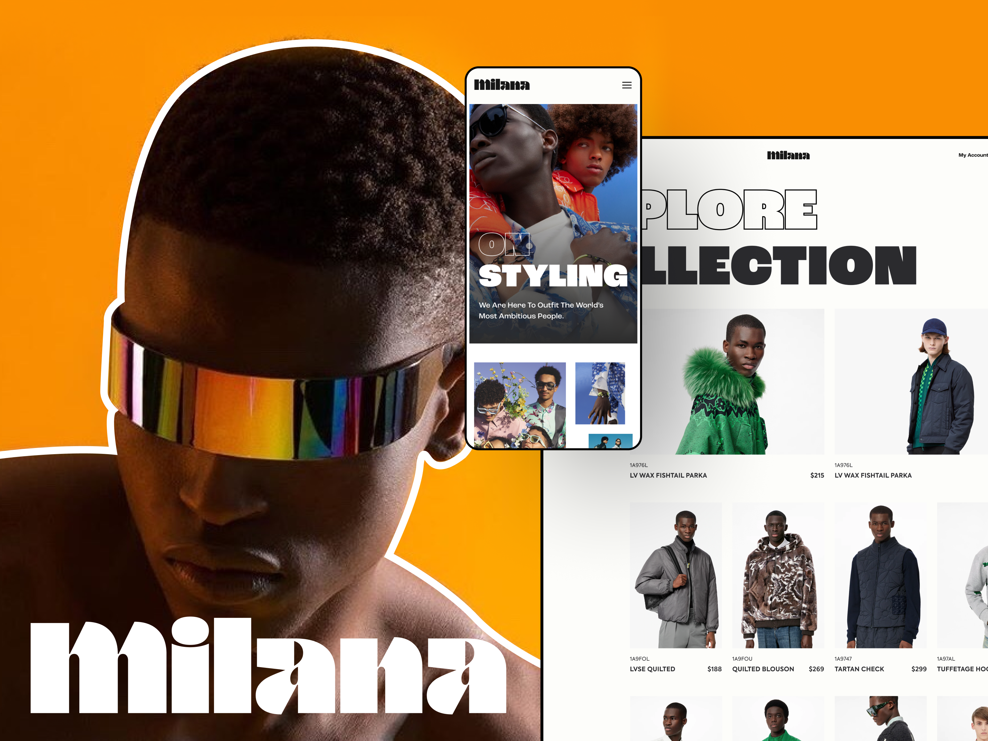 Milana E-commerce Web animation behance branding case study creative design dribbble case study e commerce app e commerce design ecommerce fashion fashion design minimal motion graphics online shop online shopping online store orix sajon store web animation