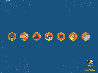 Starshot Mobile Navigation Icons cosmic icon iconography mobile navigation outerspace portfolio space stars