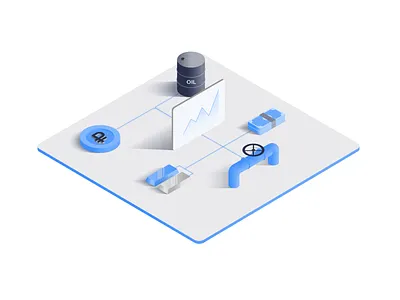 For investment company design finance illustraion illustrator investment isometric landing page ui