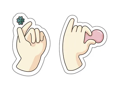 Hands design hand illustration illustration art luck sticker stickers vector vector illustration