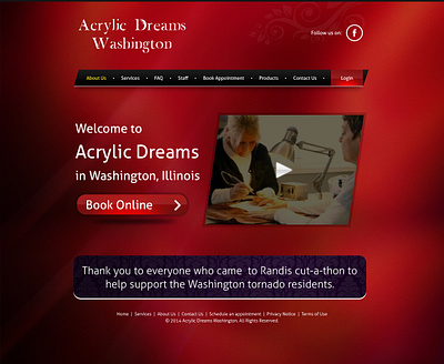 Acrylic Dreams Website Design ui visual design website design