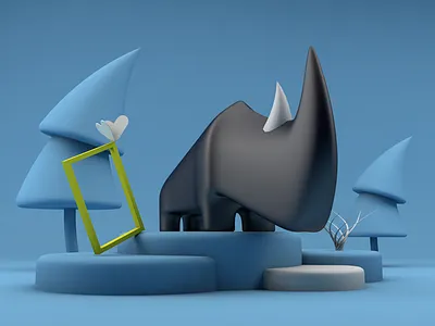 Rhino 3d 3d art 3d artist animal c4d cinema 4d cinema4d render rhino rhino3d rhinoceros