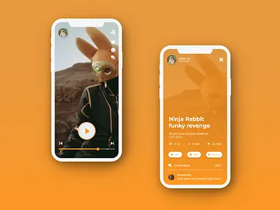 Video Player App Design debut hello mobile app design ui videoplayer xd xddailychallenge