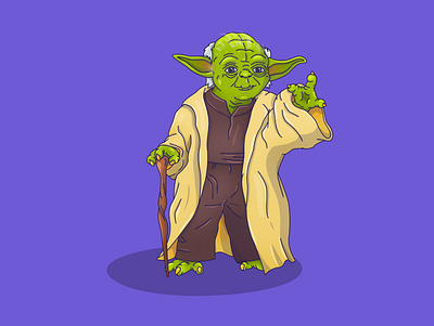 Yoda 2d 2d art character graphic illustration jedi master star wars starwars yoda