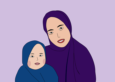 Mom and Daughter design illustration illustration design