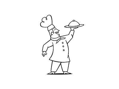 Little Chef branding chef chef hat cook cooking food french hat icon illustration logo moustache vintage