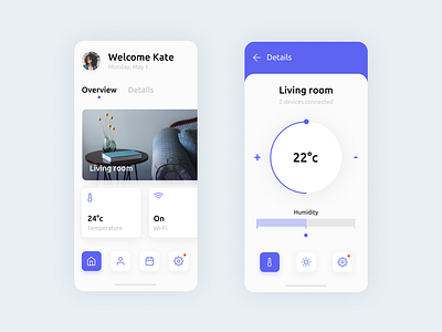 Home Monitoring Dashboard app design concept dailyui design mobile smart home uiux