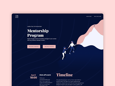 Mentorship Program website design mentorship mentee mentor mentorship