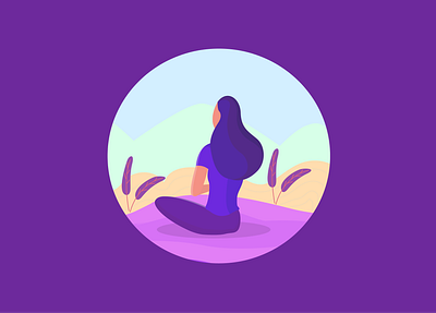 Meditation adobe art design designer illustration ui vector