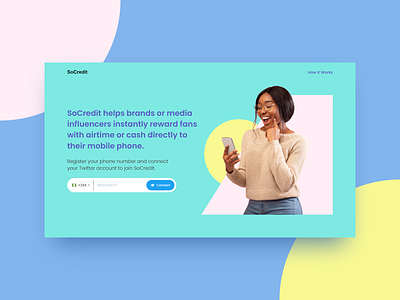 SoCredit Landing Page adobe xd landing page ui ui ux design