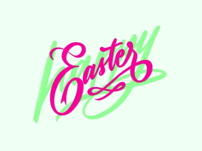 Happy Easter amazing times daily drawing family happy easter joyeuses pâques lettering promp to play typography