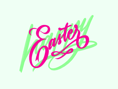 Happy Easter amazing times daily drawing family happy easter joyeuses pâques lettering promp to play typography