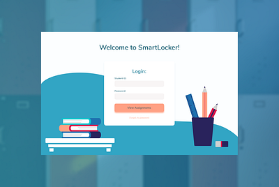 Smartlocker Login education simple ui ui design webdesign