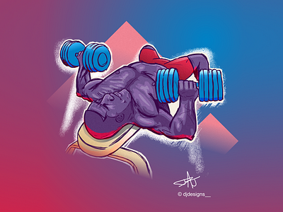 Dumbbell chest press clean design exercise exploration fitness graphicdesign illustration logo men mens sports ui vector weights women