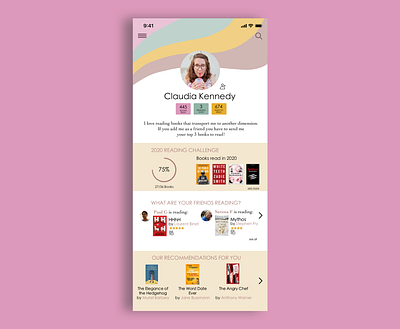 Social Media Profile for the Daily UI Challenge - Day 6 books dailyui dailyui006 dailyuichallenge design goodreads reading social social media socialmedia ui uidesign