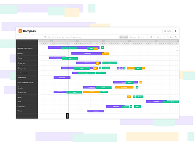 Netflix Compass app application binge compass film gantt gantt chart hawkins movies netflix production television tv ui underbelly ux