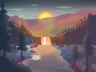 landscape background background design backgrounds branding design flat illustration flatbackground illustration illustration art illustrator