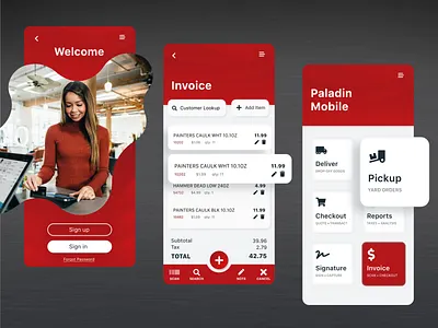 Paladin Mobile Point of Sale app branding invoice mobile app point of sale pos product design ui ux