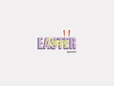 - Happy Easter - branding design bunny design flat design happy easter illustration logo logo design logotype
