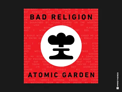 BAD RELIGION - ATOMIC GARDEN atomic black design dribbbleweeklywarmup garden graphic design icon minimalistic music punk rock red typography vector weeklywarmup