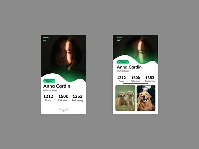 DailyUi #6 - User profile dailyui uidesign uiux userprofile webdesign