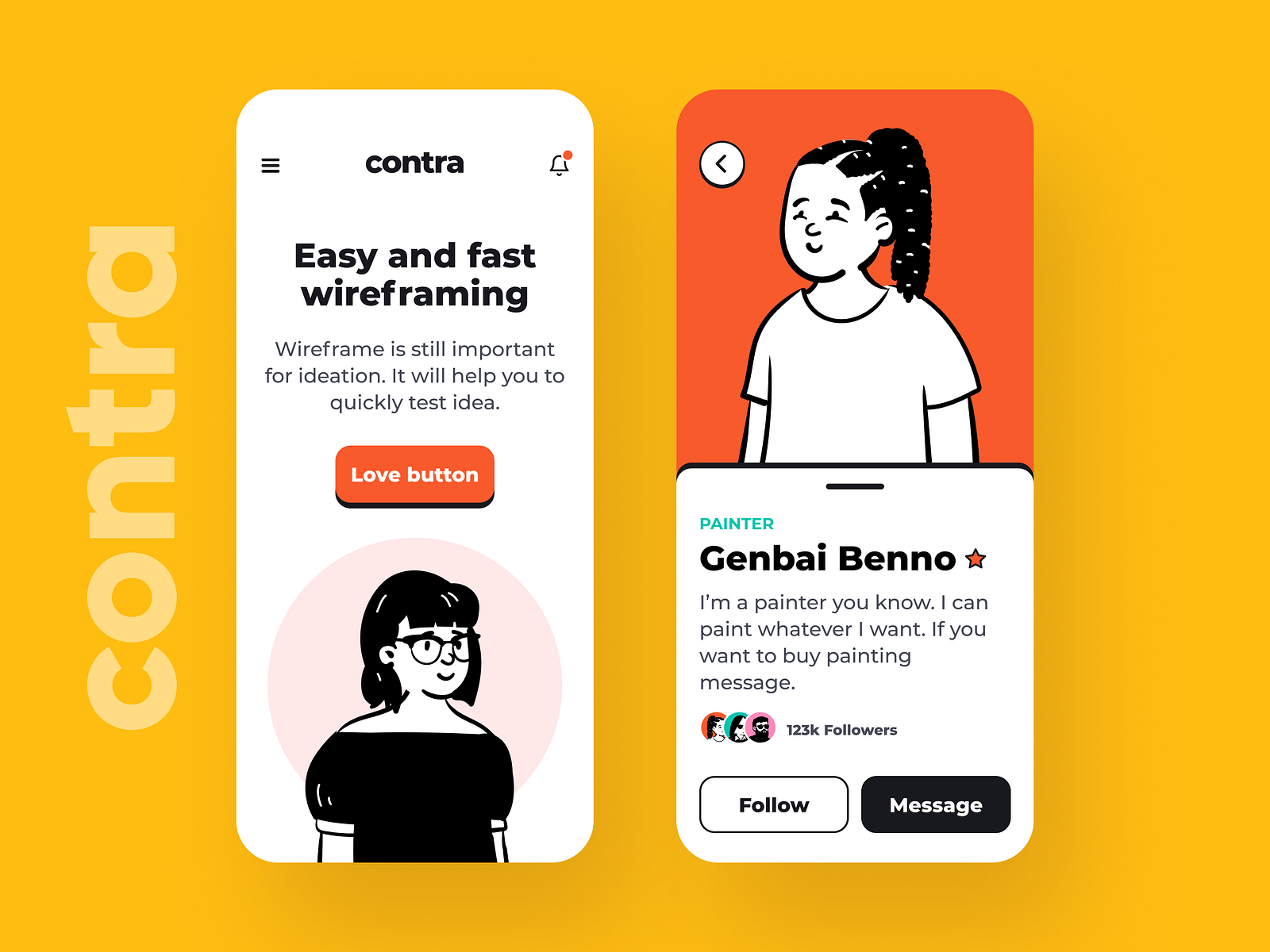 Contra Wireframe Kit by vijay verma on Dribbble