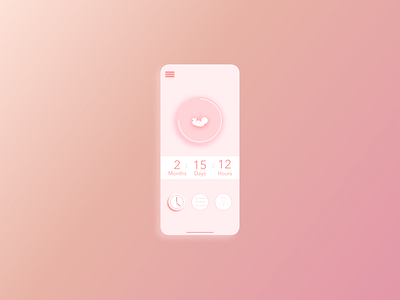 Daily UI 014 baby countdown dailyui dailyui014 design motherhood pink