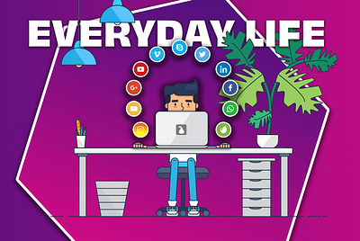 EveryDay Life creation facebook illustration linkedin poster