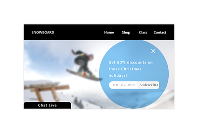 Daily UI: Subscribe #026 @challenge @daily ui @snowboard @subscibe design ui ux web website