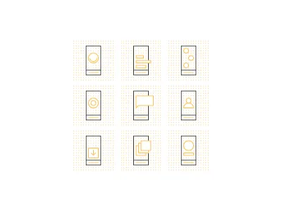 AR Bridge - icons set augmented reality branding bridge digital lab icons identity logo motion space website