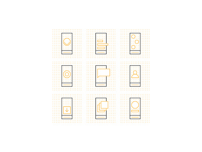 AR Bridge - icons set augmented reality branding bridge digital lab icons identity logo motion space website