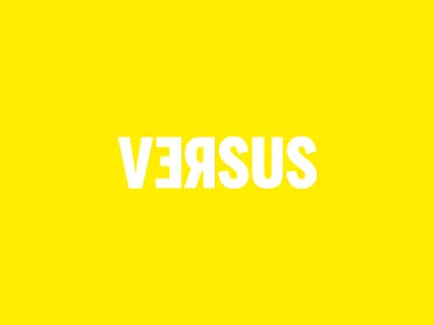 Versus Logo bold bright logo modern versus yellow