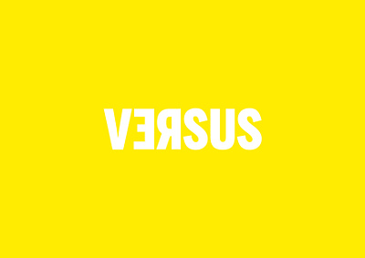 Versus Logo bold bright logo modern versus yellow