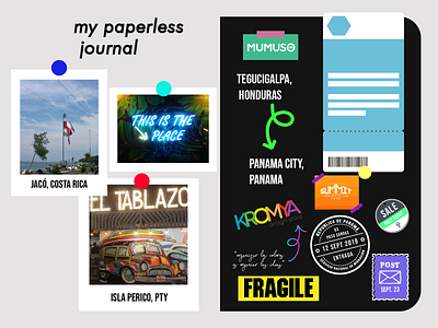 Paperless Travel Journal art central america costa rica design digital honduras journal modern panama store travel traveling vibrant colors