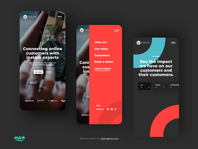 Go Instore - Mobile screens design mobile mobile design mobile ui ui ux web website website design websites