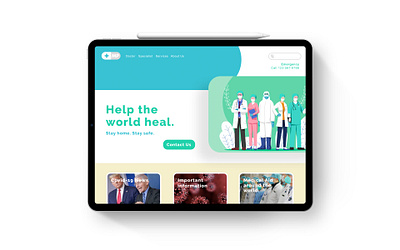 Medical Website - Covid-19 Awareness app covid19 dailyui design medical medical care minimal mobile app mobile ui tablet ui uidesign ux web website website design