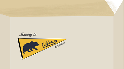 Moving Announcement berkeley branding design designchallenge flag illustration typography