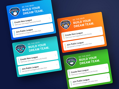 Create/Join ESPN Fantasy League baseball basketball espn fantasy baseball fantasy basketball fantasy football fantasy hockey fantasy sports football game hockey mobile app mobile design sports ui ux