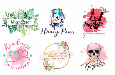 water color logo designs